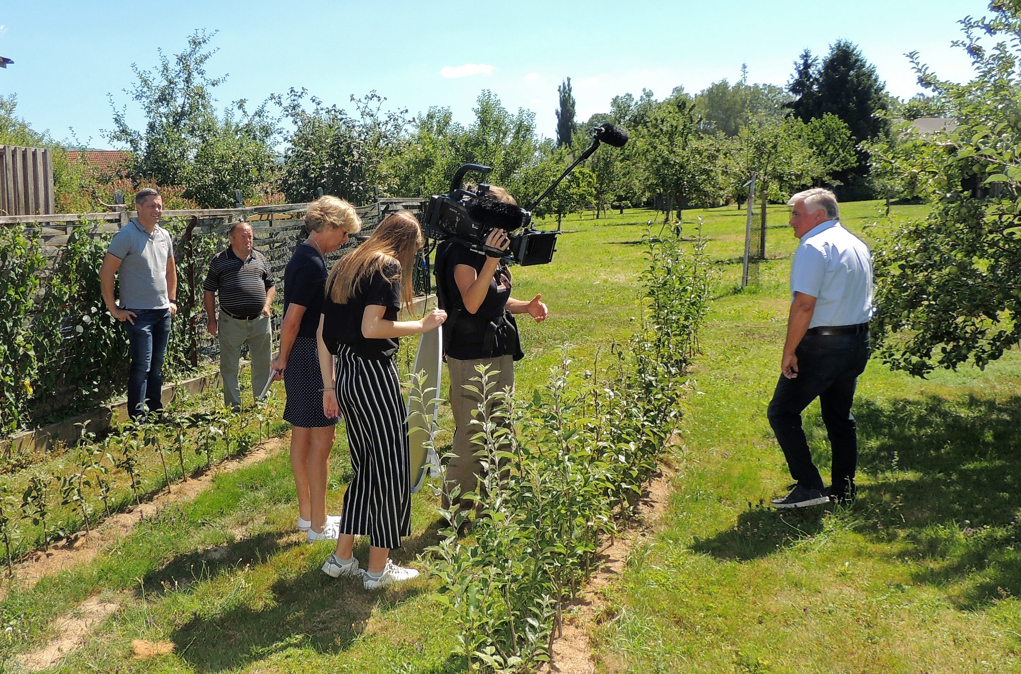 Das BR-Team beim Interview